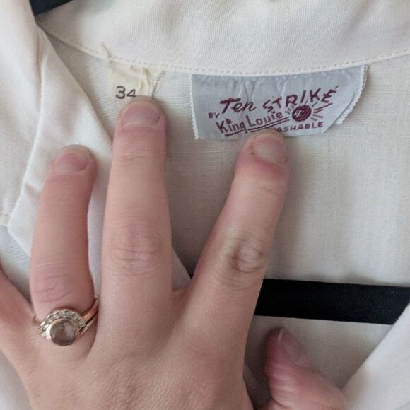 Vintage Ten Strike By King Louie Bowling Shirt 60s 50s Chainstitch TG&Y Size 34 - Picture 2 of 8